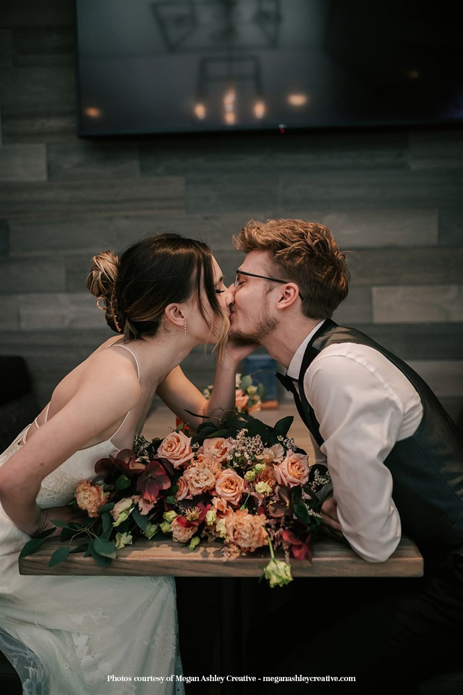Bride-and-groom-sharing-a-romantic-kiss-Pitt-Meadows-Golf-Club